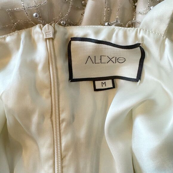 ALEXIS Briar White Ivory Beaded Fringe Romper – Bridal Bachelorette Size M - Picture 10 of 11